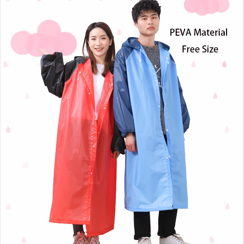 Áo Mưa Dài Có Mũ Trùm Nhiều Màu Sắc