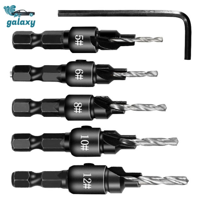 Galaxy Bộ 5 Mũi Khoan Lỗ Nhiều Kích Cỡ Chuyên Dụng #5 #6 #8 #10 #12