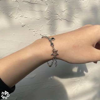 Star Blink Blink bracelet / vòng tay mặt ngôi sao đá đen-1877