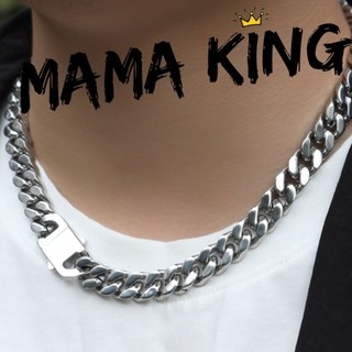 (TẶNG KÈM NHẪN)DÂY CHUYỀN CUBAN TITAN ĐẶC 12mm KHÔNG BAY MÀU KHÔNG HAN GỈ MAMA KING