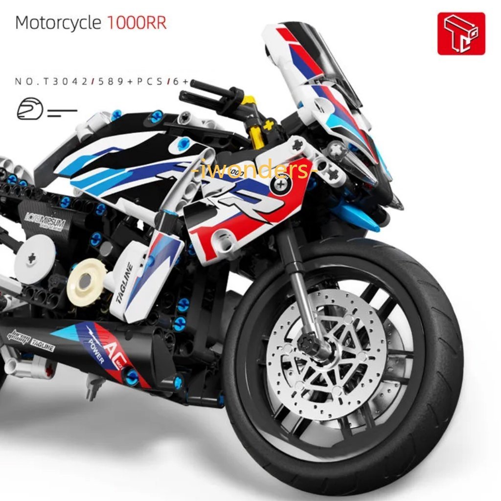 Bộ Đồ Chơi Lắp Ráp Mô Hình Xe Mô Tô BMW 1000RR 589 / Cái T3042