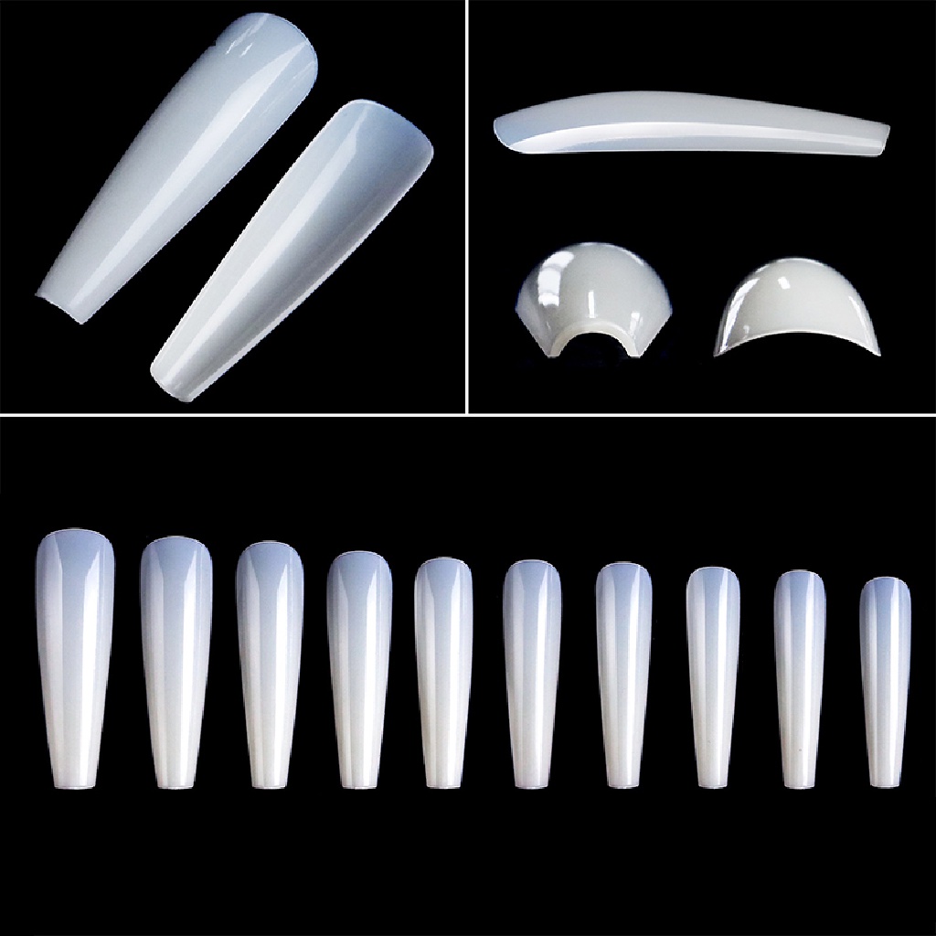 Bộ 500 Móng Tay Giả Dài Đầy Đủ Bằng Acrylic Che Phủ Toàn Diện Dùng Để Múa Ba Lê