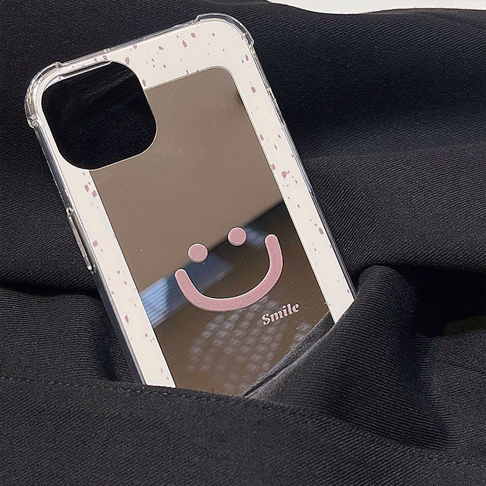 Ốp Điện Thoại TPU Mềm Chống Bụi Bẩn Chống Thấm Nước Gắn Gương Trang Điểm Thời Trang Cho IPhone 11 12 13 14 Pro Max