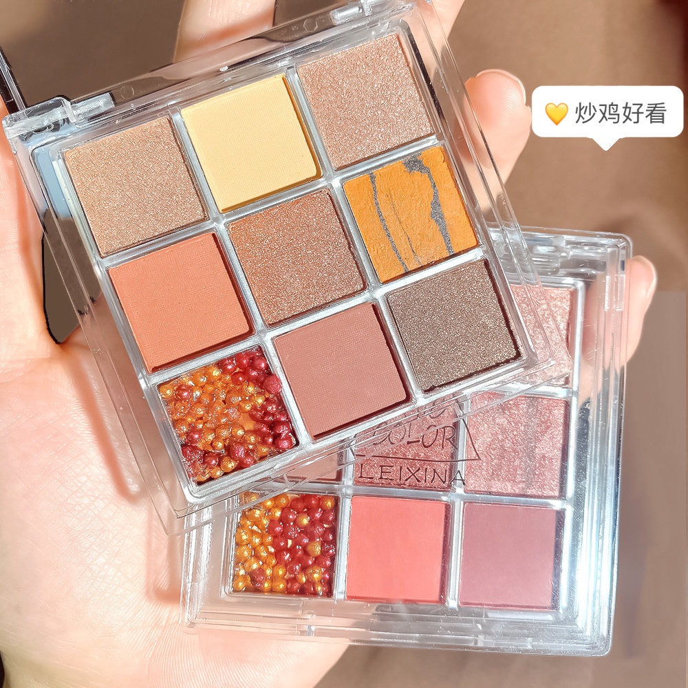 Bảng Phấn Mắt Chín Màu Sắc Long Lanh Chống Nước Không Nhòe
