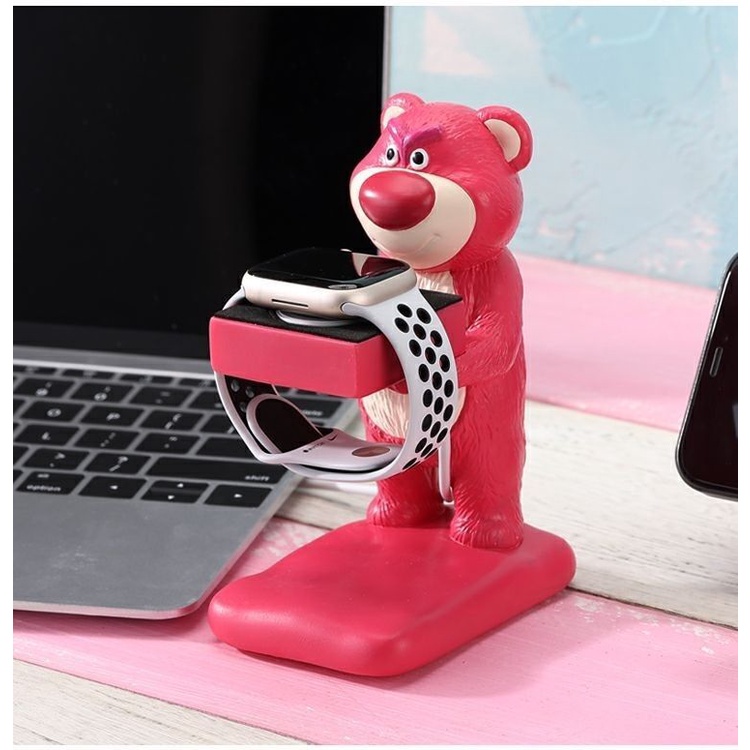 Đế Sạc Đứng Hình Gấu Dâu Tây Cho Apple watch