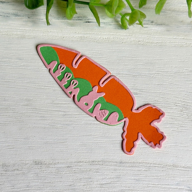 Khuôn Cắt Giấy Kim Loại Hình Củ Cà Rốt Xinh Xắn