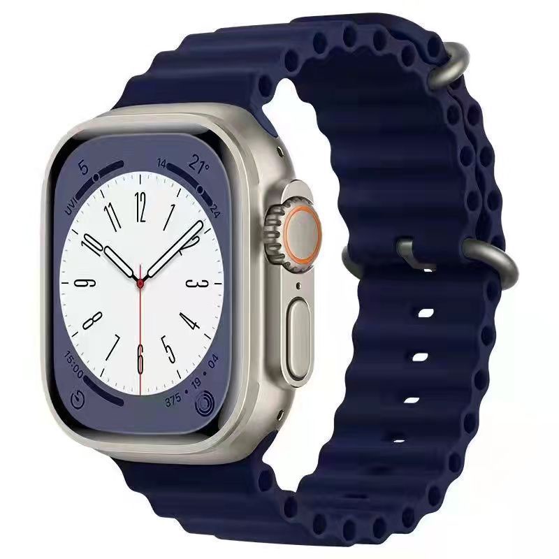 Dây Đeo Đồng Hồ Bằng Silicone Cao Cấp 49mm 44mm 40mm 45mm 41mm 42 38 40 44 45mm