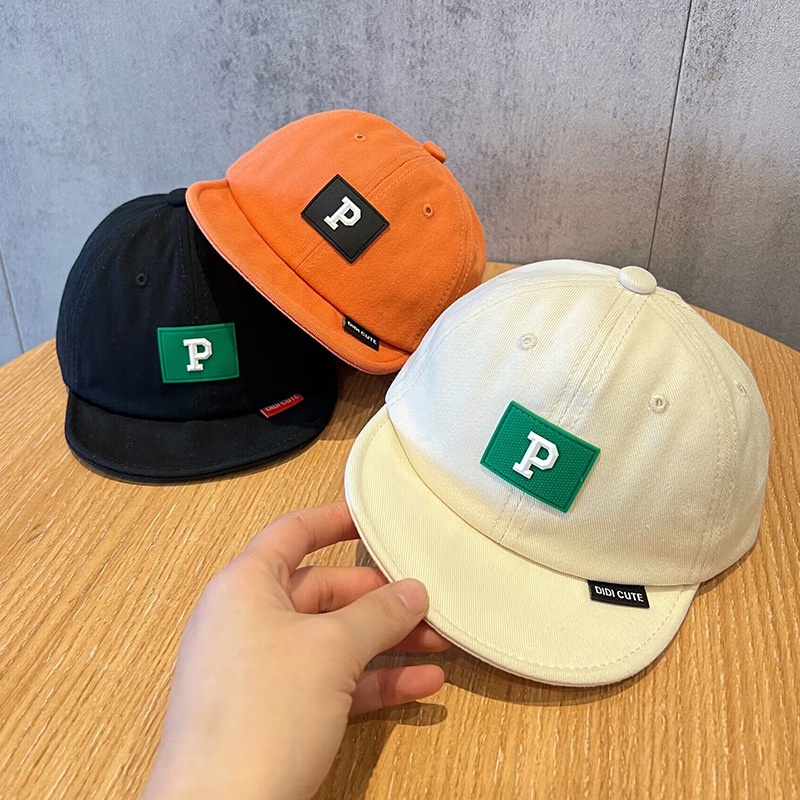 Mũ Da Mềm Mại In Chữ Thời Trang Xuân Hè Cho Bé Trai