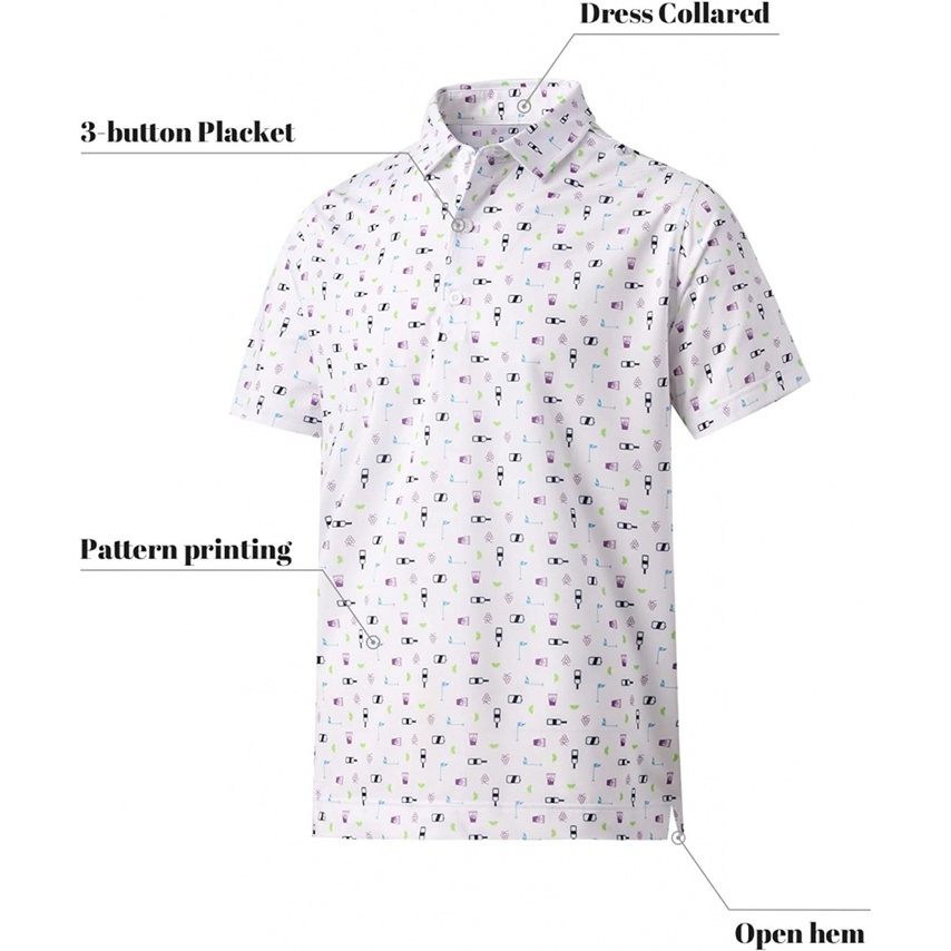 Áo polo Tay Ngắn Có Cổ Thoáng Khí Phong Cách Thể Thao Thời Trang Cho Nam