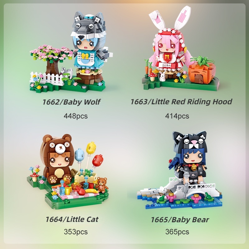 Bộ đồ chơi Lắp Ráp Mô Hình Nhà Cửa phong cách đường phố nhật bản lego cho bé gái