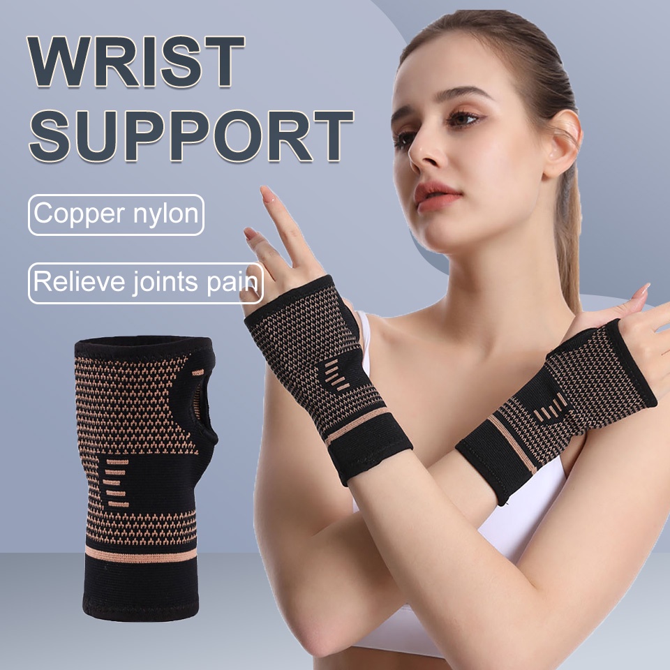 Băng Quấn Bảo Vệ Cổ Tay Bằng Nylon Đồng Thoáng Khí Chống Mùi Hôi Hỗ Trợ Luyện Tập Thể Thao Sự Bảo Vệ