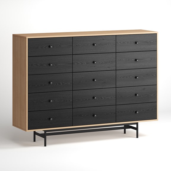 CHOBI, Tủ lưu trữ, tủ trưng bày DRA_320, 160x40x118cm, tủ gỗ Scandi Home