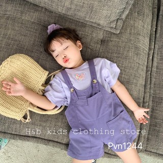 Yếm kaki tím bé gái