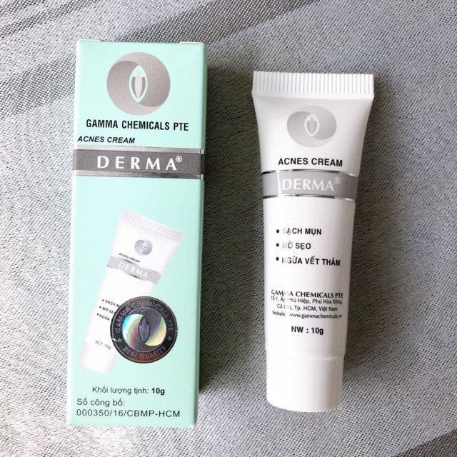 Kem giảm mụn, giảm sưng, mờ thâm Anti Acne Cream DERMA Gamma Chemicals [10g] ePharmacy