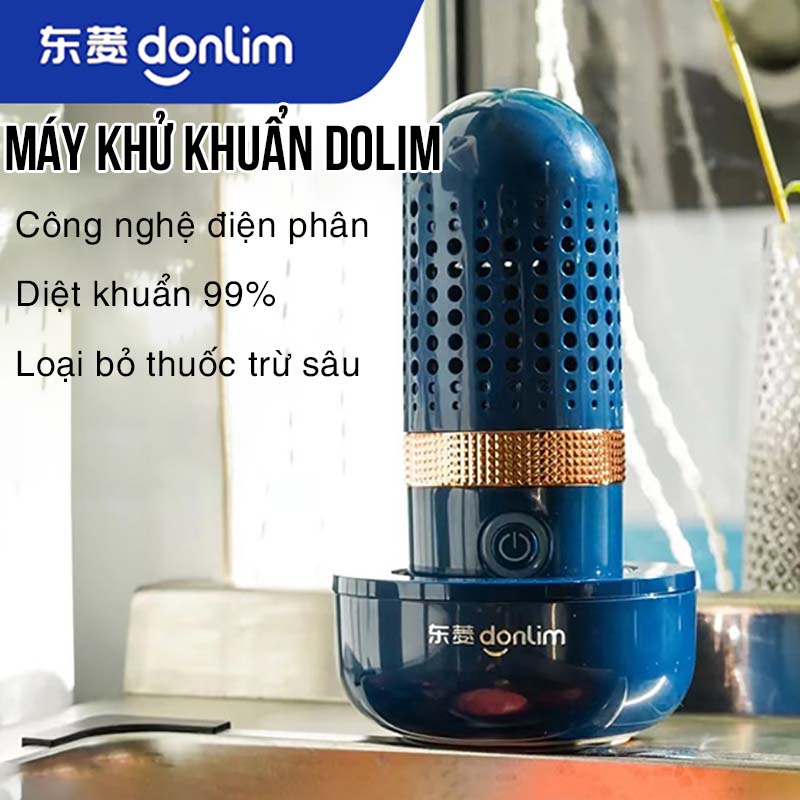 Máy khử khuẩn tiệt trùng hoa quả Donlim máykhử độc rửa rau tự động không dây sử dụng cho gia đình