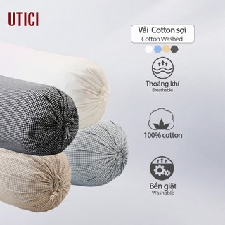 UTICI vỏ gối ôm  100%Cotton, kích cỡ 120x25cm, phong cách Minimal, nhiều màu sắc Bolster Pillow Cases