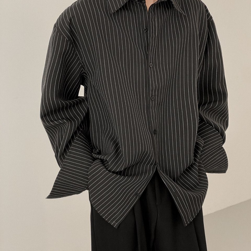 Áo Sơ Mi Tay Dài Kẻ Sọc Phong Cách Hàn Quốc Thời Trang Mùa Xuân Mới 2023 Cho Nam