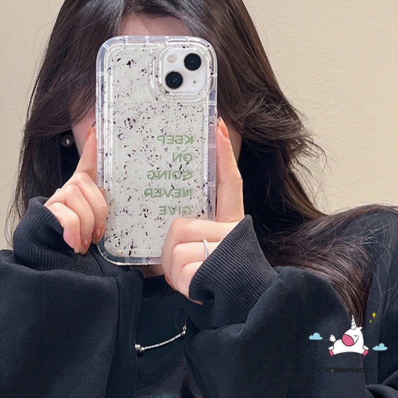 Ốp Điện Thoại Mềm Trong Suốt Chống Sốc In Chữ Đơn Giản Cho iPhone 11 Pro MAX XR 6 6S 7 8 Plus 14 13 12 Pro MAX X XS MAX