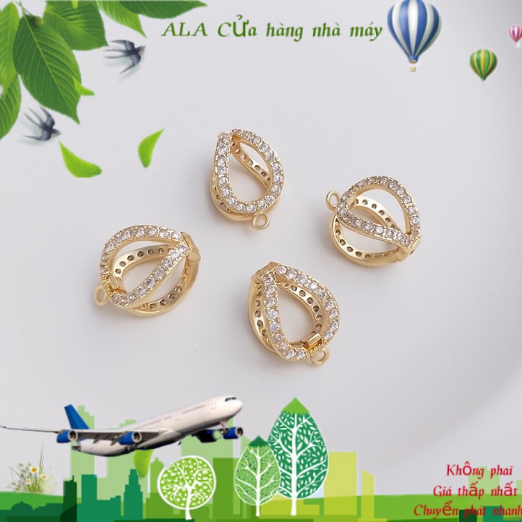 💖Trang sức DIY phụ kiện💖Khóa Cài Túi Xách / Dây Chuyền Ngọc Trai Mạ Vàng 14K DIY Thông Dụng[Khóa kết nối/Khóa dây/Vòng tay/Vòng cổ/Dây chuyền]