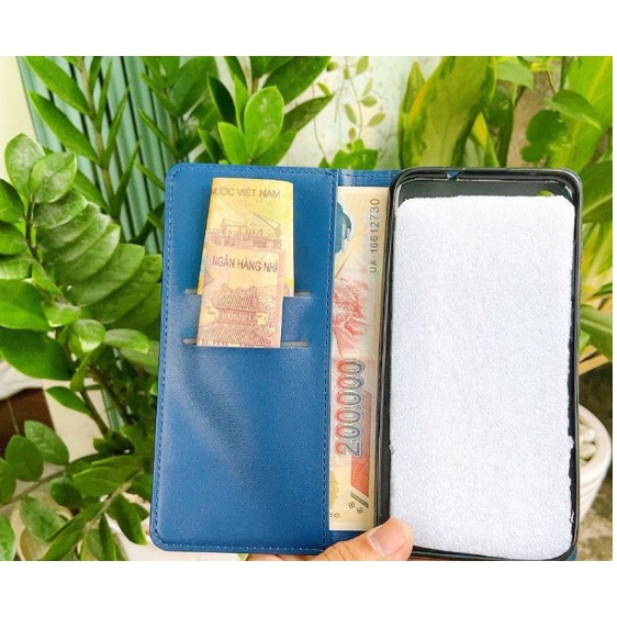 Bao da dạng ví samsung A04s nắp lật hai mặt kèm khe để thẻ cho