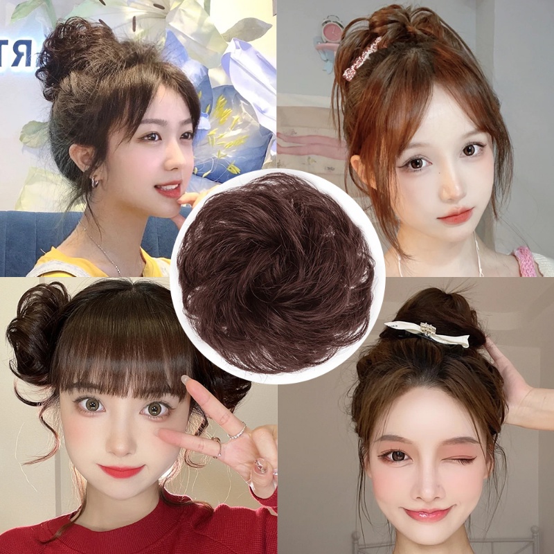 Dây Tóc Giả Xoăn Tự Nhiên Bằng Sợi Tổng Hợp Nhiều Màu Sắc