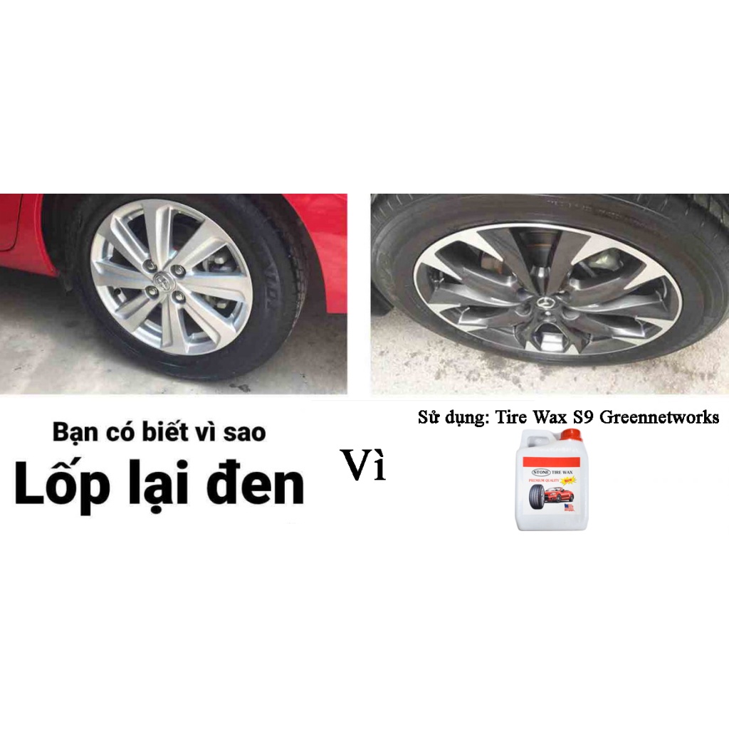 Dầu Bóng Vỏ Xe Đa Năng S9 Tire Wax 500ML- Dầu Đánh Bóng Vỏ Xe,Bảo Vệ Mân Và Lốp - Dầu Bóng Vỏ Xe Máy - Chai Dầu Đánh Bón