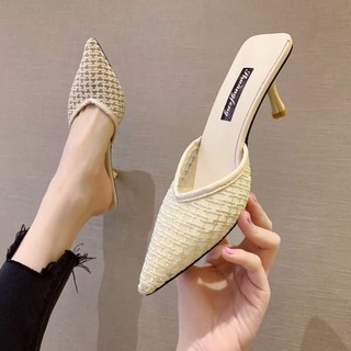 (ORDER) Sục lưới gót nhọn 7cm - Ảnh thật