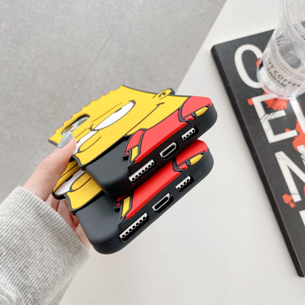 Ốp Điện Thoại TPU Dẻo Họa Tiết Hoạt Hình The Simpsons Dễ Thương Chống Sốc Cho iPhone 11 12 13 14 Pro Max XS XR 7 8 Plus