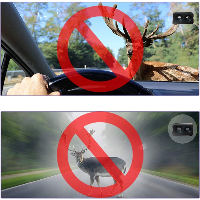 Set 2 Còi Báo Động Chống Va Chạm Bằng Sóng Siêu Âm Gắn Phía Trước Xe Hơi / Xe Tải / Xe Mô Tô