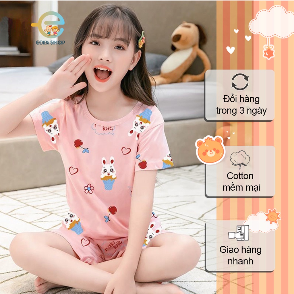 Đồ hè cho bé gái, bộ cotton bé trai xuất Hàn size nhí nhỡ từ (7-22kg)