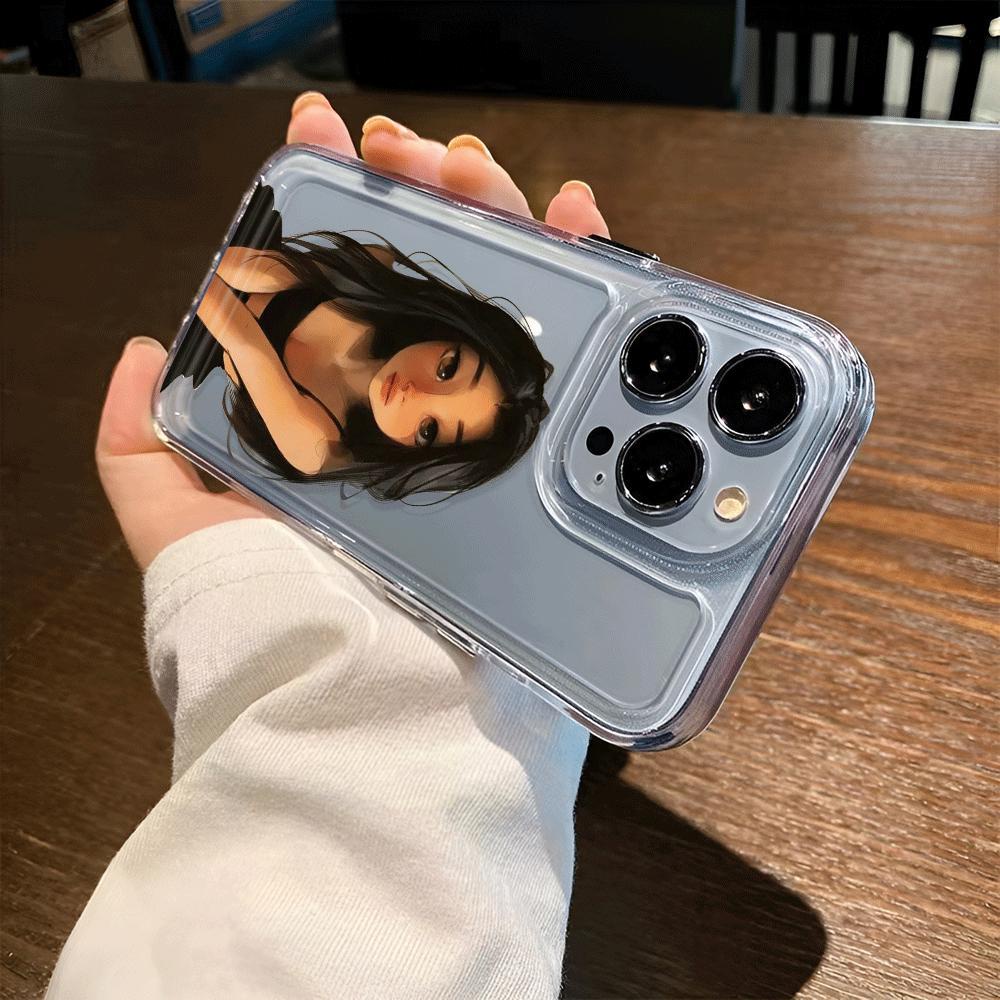 Ốp Điện Thoại Trong Suốt In Hình Cô Gái Không Gian Cho iphone 14promax 13 12 11 7Plus 7 8 X XR XSMax
