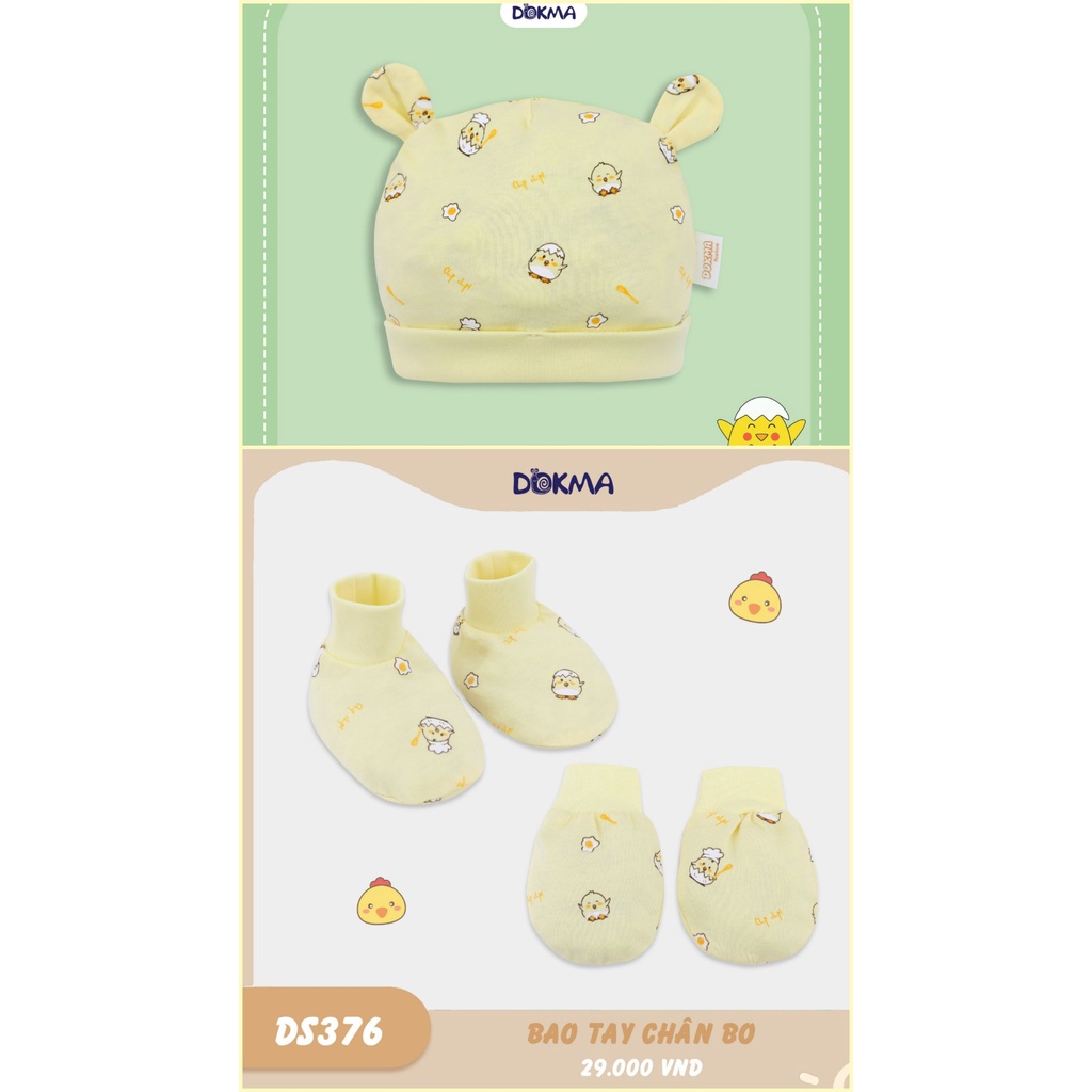 Set Bao tay chân và mũ bo sơ sinh Dokma Judoby cotton - bamboo - modal