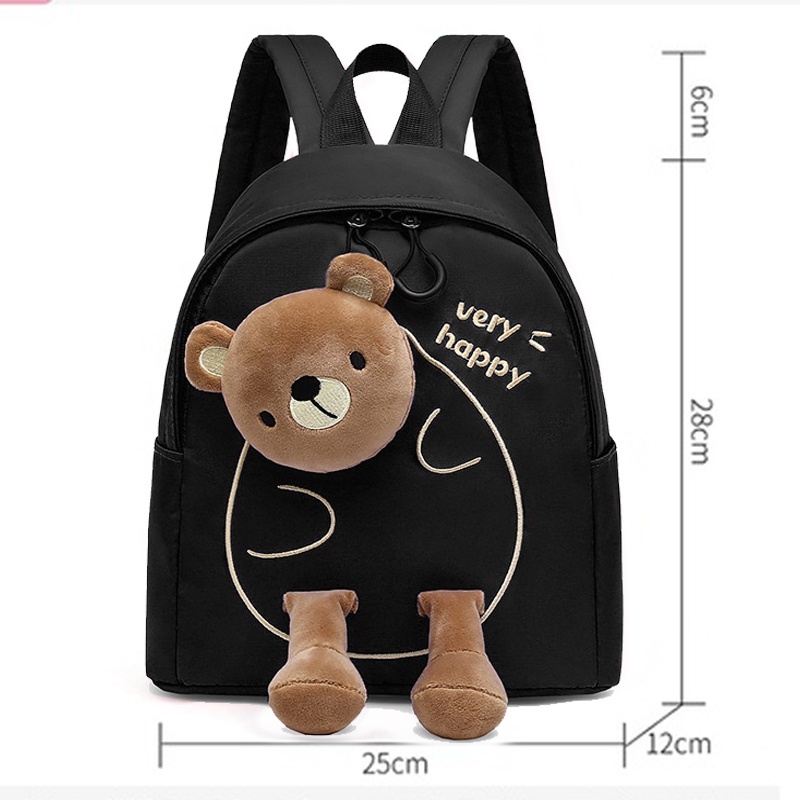 Balo cho bé mầm non mẫu giáo gấu nâu Teddy mới 2022 siêu nhẹ chống nước chống cho bé