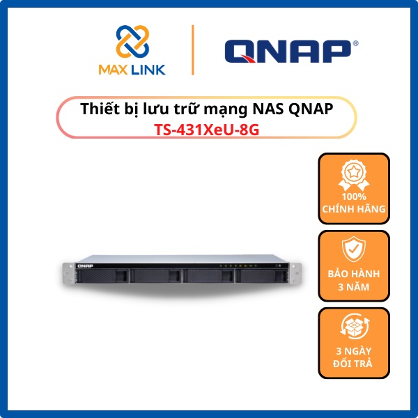 Thiết bị lưu trữ mạng NAS Qnap TS-431XeU-8G HÀNG CHÍNH HÃNG