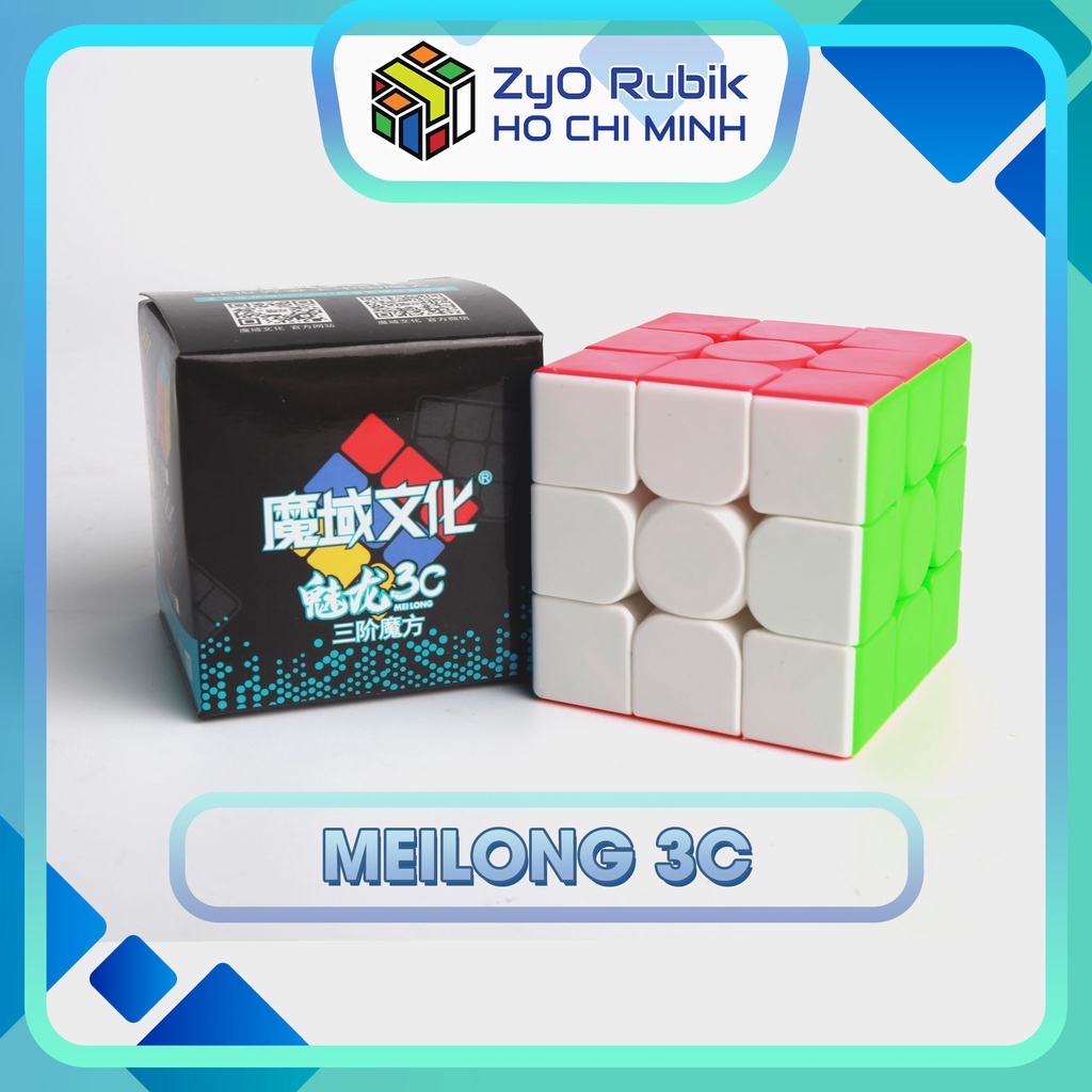 [3x3]Combo  Rubik 3x3 Meilong 3 Stickerless - Đồ chơi phát triển trí tuệ - Zyo Rubik Hồ Chí Minh