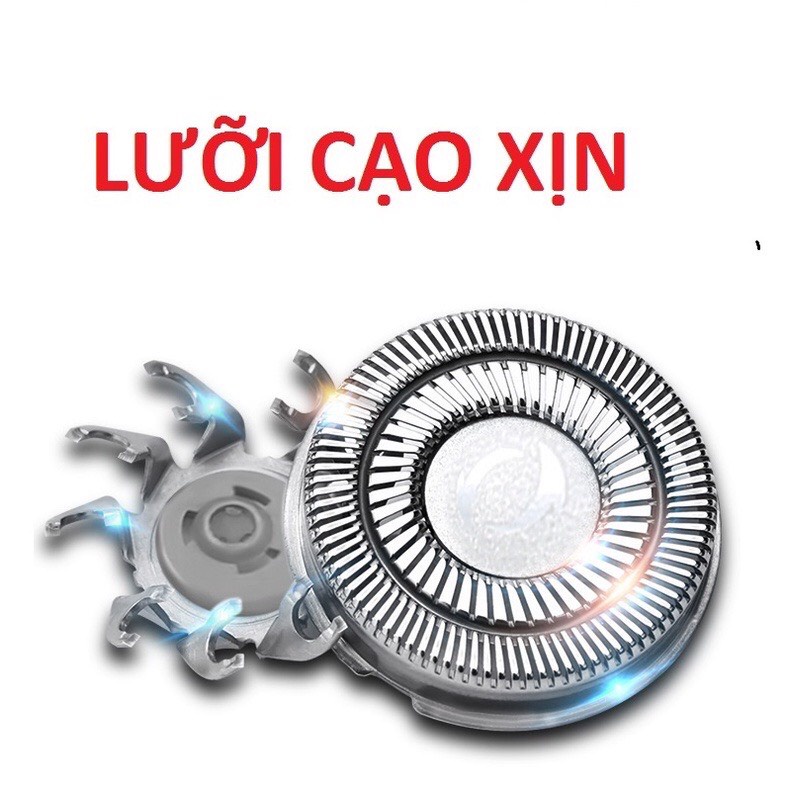 Máy cạo râu đa chức năng Shaver 1588 4D 3in1, 3 lưỡi kép tự mài sắc, cạo sát sạch êm, chống nước
