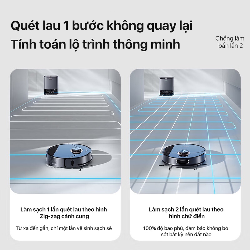 Rorot  hút bụi lau nhà Uwant U200 , Lực hút 5000Pa  Quét , hút , lau , hong khô , đun 5 trong 1