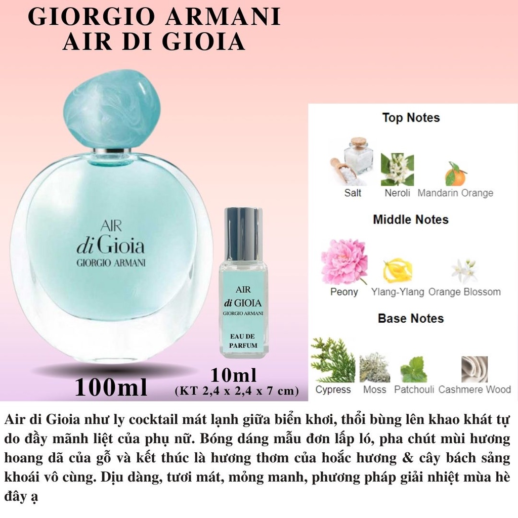 Nước hoa Nữ Giorgio Armani Acqua Air di Gioia Nữ EDP