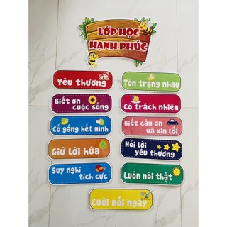Khẩu hiệu trang trí lớp học, Lớp học hạnh phúc