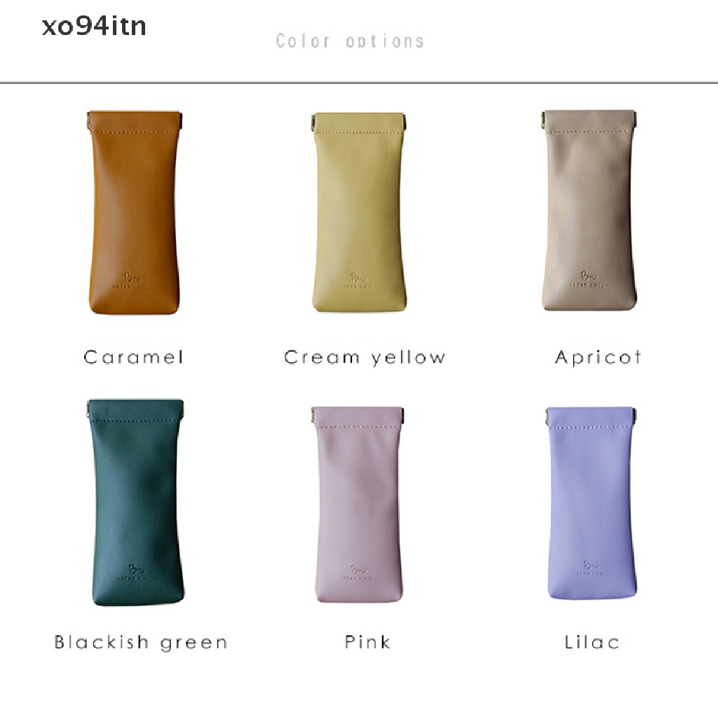 Túi Đựng Mắt Kính / Tiền Xu / Mắt Kính Cầm Tay Bằng Da PU Mềm Mini Chống Nước