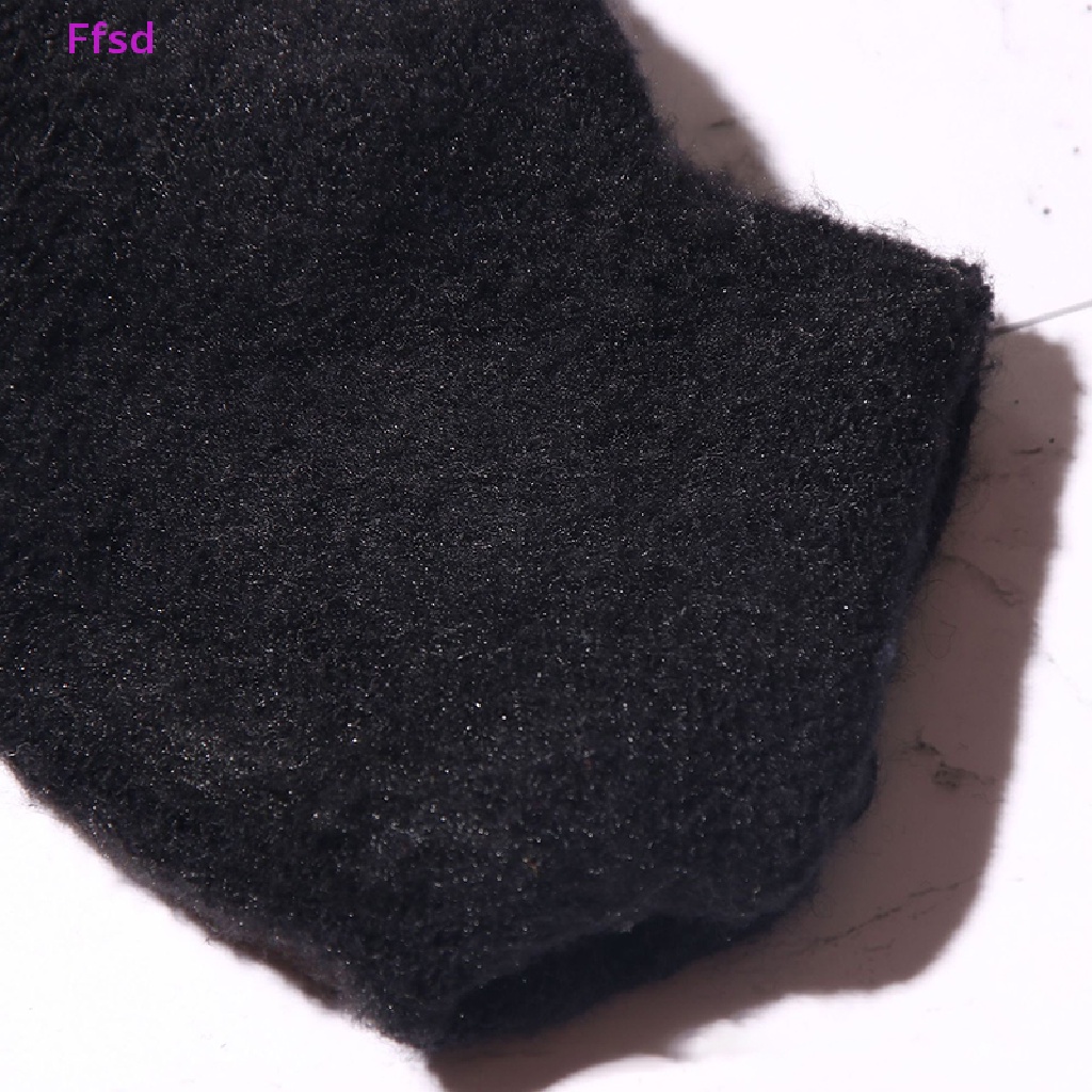 1 Đôi Găng Tay Len Cotton Màu Đen Giữ Ấm Mùa Đông Cho Nam Nữ