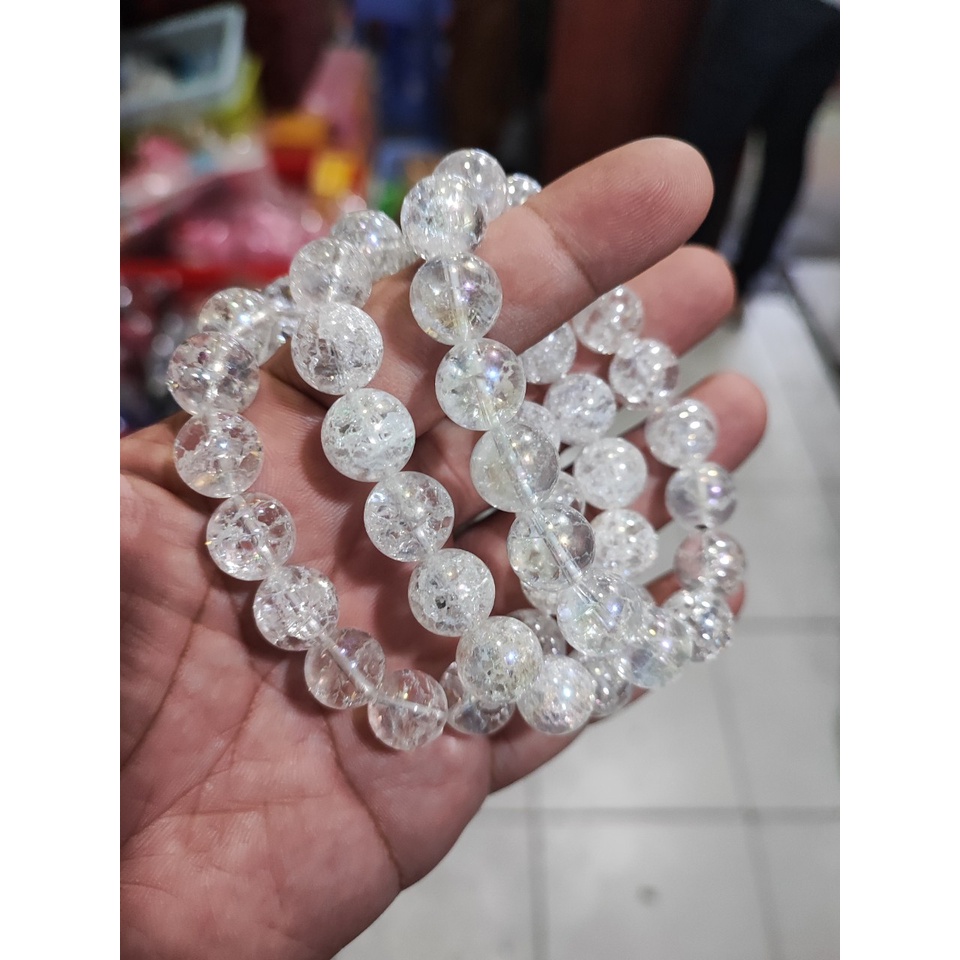 Vòng Tay Đá Thạch Anh Màu Trắng