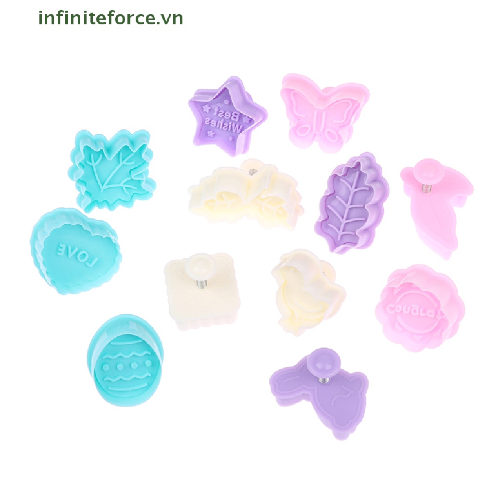 Set 4 Khuôn Cắt Tạo Hình Bánh Quy 3D DIY