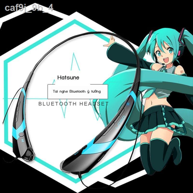 ✗ ♗℡﹍Anime tai nghe gắn trên đầu khái niệm chủ đề Hatsune Miku thể thao không dây hai chiều thiết bị ngoại vi tai nghe B