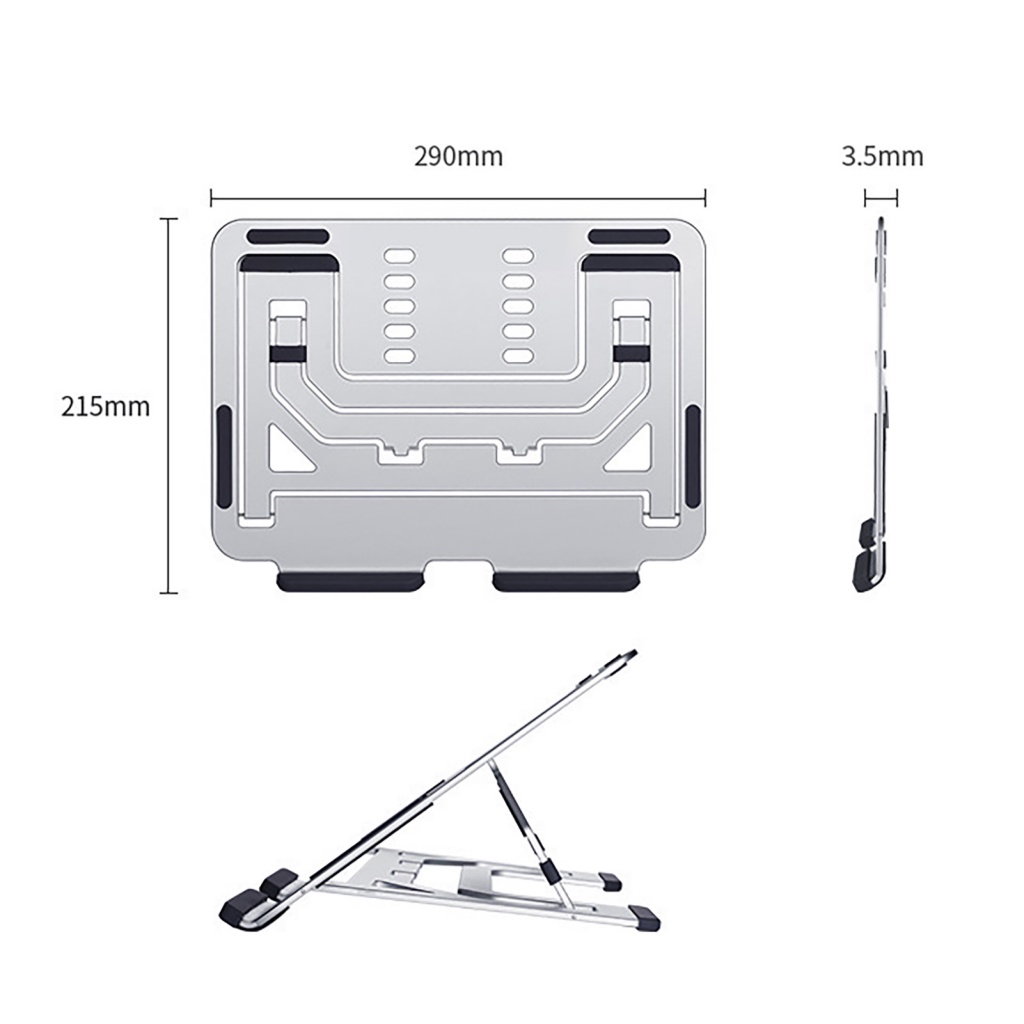 Giá Đỡ Laptop Bằng Hợp Kim Nhôm Họa Tiết Hoa Hướng Dương Sức Chứa Lớn