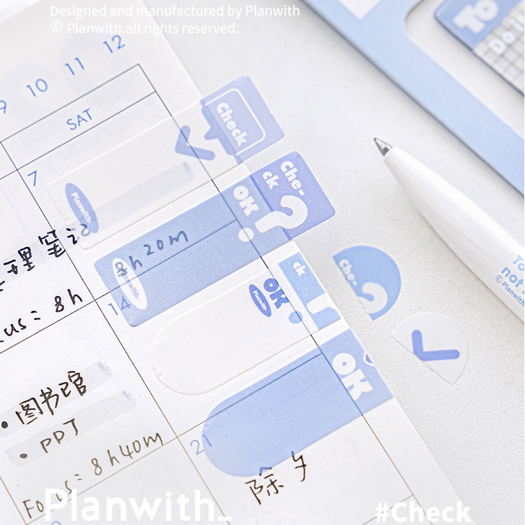 Idako 120 mảnh Planwith đơn giản xé dán ghi chú đa chức năng tự dính N lần dán chỉ số dán MM151