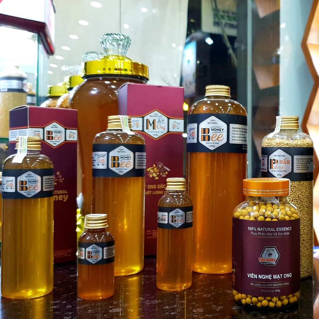 Mật ong nguyên chất 100% BEE Honey hoa nhãn 1 lít Thế Hồng Honey (TRẢ HÀNG NẾU SẢN PHẨM KHÔNG THẬT)