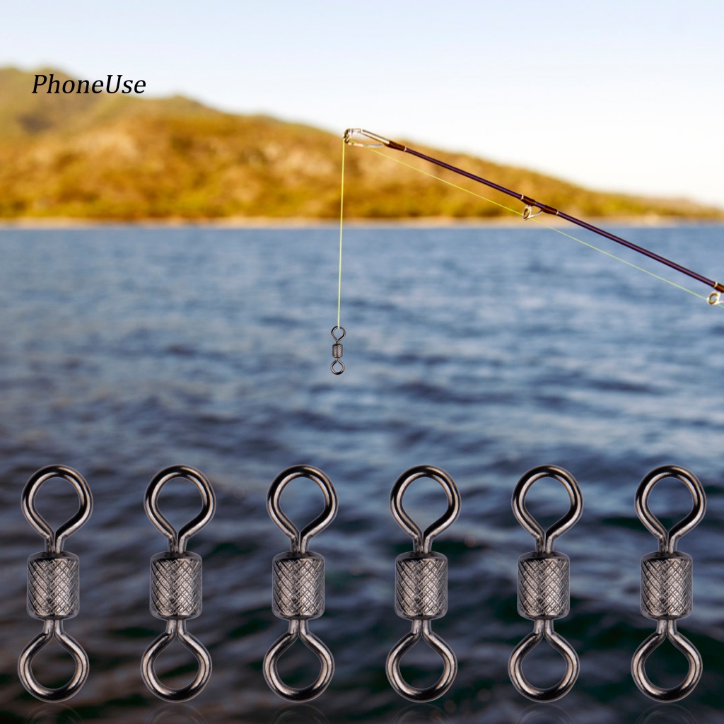 Bộ 50 Khoen Móc Câu Cá Hình Số 8 Bằng Kim Loại PU Chuyên Dụng