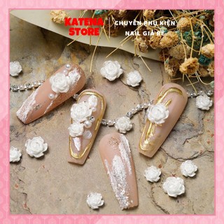 Set 10 cái - Charm hoa hồng trang trí móng nghệ thuật