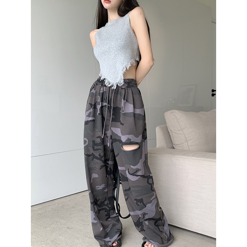 QKOOLE Áo dệt kim  không tay dáng ngắn viền tua rua thời trang cho nữ